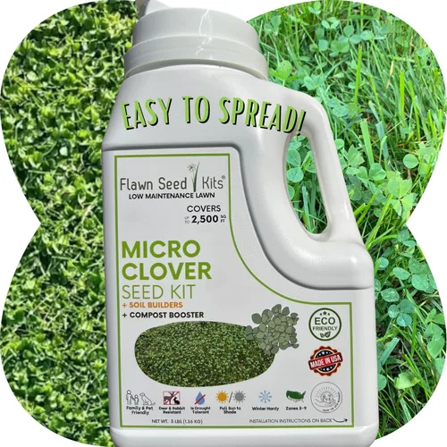 Miniatura 11 de Flawn Seed Kits Kit de semillas de micro trébol, 250 pies cuadrados, agitador de fácil propagación, bajo mantenimiento, cubierta de suelo, apto