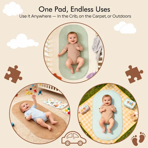 Miniatura 7 de Cambiador portátil, cambiador de pañales, cambiador de bebé, impermeable y lavable, almohadilla de cambio de cuero vegano para el hogar y viajes