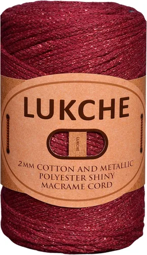 Miniatura 8 de Cuerda de macramé de algodón brillante de 2 mm, 205 yardas, cuerda de crochet de colores para colgar en la pared, bolsos, porta plantas, alfombras