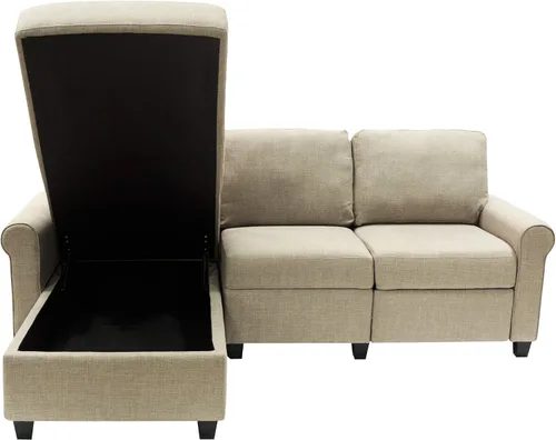 Miniatura 9 de Serta Copenhagen - Sofá reclinable pequeño con almacenamiento integrado, tela de bajo mantenimiento y apta para la familia, sección izquierda