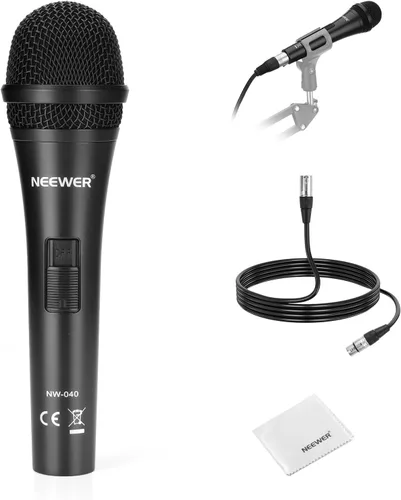 Miniatura 10 de NEEWER NW-040 Micrófono dinámico cardioide con cable XLR, carcasa rígida de metal, micrófono unidireccional para instrumentos musicales, voz