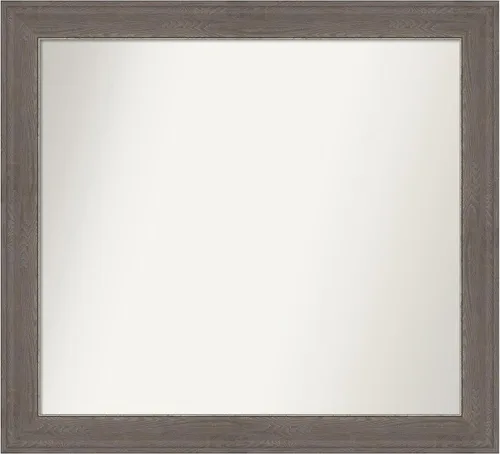Miniatura 23 de Amanti Art Espejo de pared personalizado no biselado (24.5 x 24.5 pulgadas), marco gris marrón alta, varios tamaños personalizados, espejo de baño