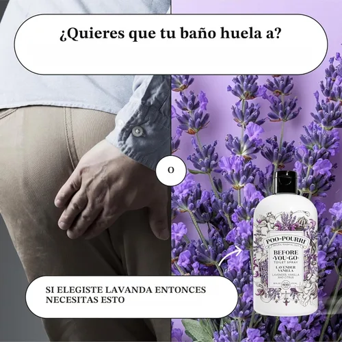 Miniatura 10 de Poo-Pourri Before-You-Go - Recarga de aerosol para inodoro, lavanda y vainilla, 16 onzas líquidas, hasta 800 usos, desodorante para baño con aceites