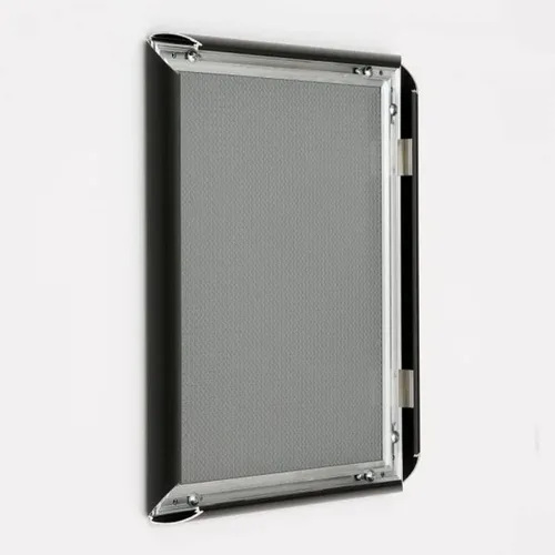 Miniatura 5 de M&T Displays Marco para póster a presión, de 8.5 x 11 pulgadas, color negro, perfil de aluminio de 1 pulgada, carga frontal, montaje en pared, foto