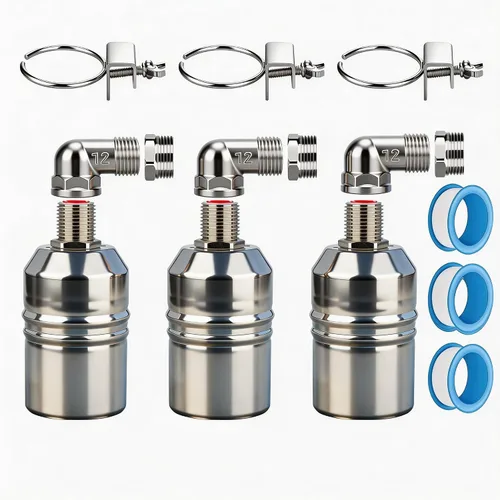 Miniatura 8 de Válvula de flotador de acero inoxidable 304 de 1/2 pulgada con control automático de nivel de agua para tanque de agua, canal de ganado, piscinas