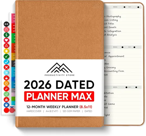 Miniatura 20 de Sin fecha, Agenda 2026, 8.5" x 11" - La Agenda de Productividad #1 para Lograr Tus Objetivos 2026 - Agenda 2026-2027 por PRODUCTIVITY STORE