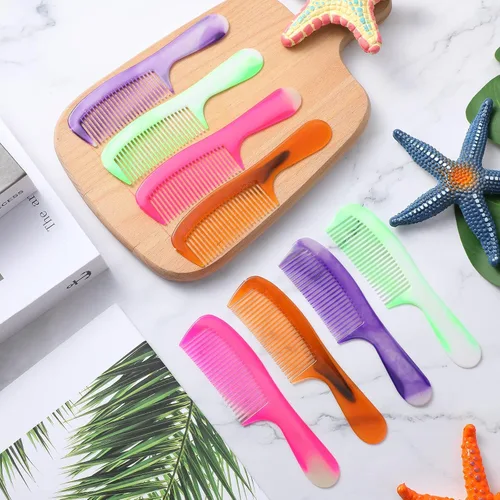 Miniatura 7 de Nuogo 100 peines coloridos para el cabello a granel para personas sin hogar, desechables, envueltos individualmente, suministros para cuidado