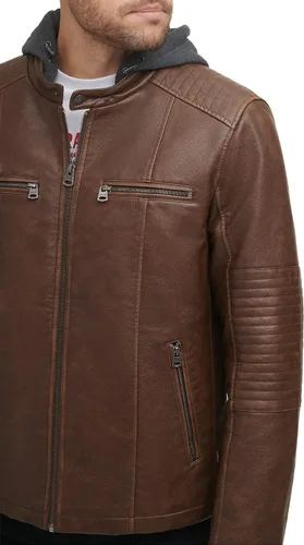 Miniatura 5 de Levi's Chaqueta Racer con capucha de piel sintética para hombre