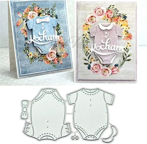 Miniatura 4 de DIY Scrapbooking Artist Plantillas de troqueles de corte de metal, marco de corte artesanal, plantilla en relieve para hacer tarjetas de papel Niño