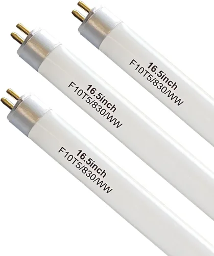 Paquete de 3 bombillas fluorescentes F10T5/830/L de 16 pulgadas de repuesto para Jasco, Philips, Lineal T5 10W 3000K bombillas blancas cálidas, base