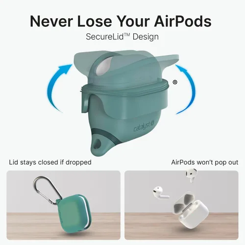 Miniatura 3 de Catalyst Funda impermeable para AirPods 4, protección contra caídas para Apple AirPods de 4ª generación con mosquetón, funda de silicona de carga A4