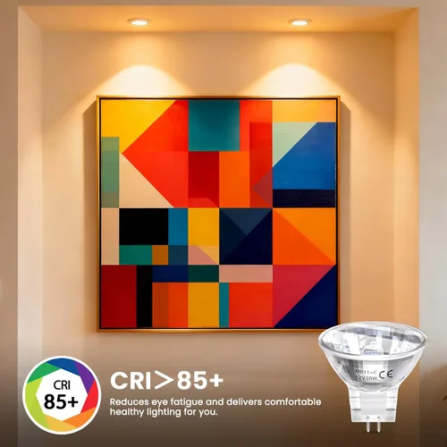Miniatura 5 de Bombillas halógenas MR11 GU4 de 12 V, 20 W, blanco cálido, 2800 K, base de 2 pines, MR11, foco regulable de bajo voltaje para paisaje, fibra óptica