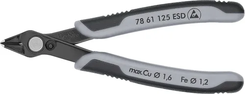 Miniatura 3 de KNIPEX 78 71 125 ESD Super-Knips Electronic Super Knips Comfort Grip, 5 pulgadas con receptor de plomo