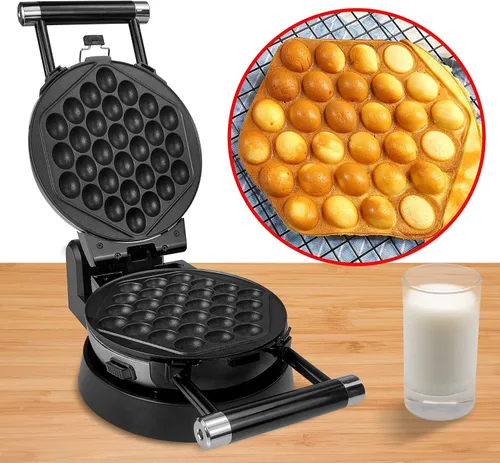 Miniatura 4 de Health and Home Gofrera 3 en 1 para Gofres, Tortilla y Gofres de Huevo, 3 Placas de Cocción Antiadherentes Extraíbles, Gofrera Belga Giratoria 360°