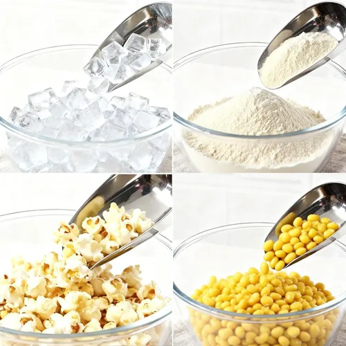 Miniatura 6 de Cuchara de hielo de acero inoxidable 304 con gancho magnético, pala de hielo resistente de 8 onzas para congelador y máquina de hielo, cuchara Sleek