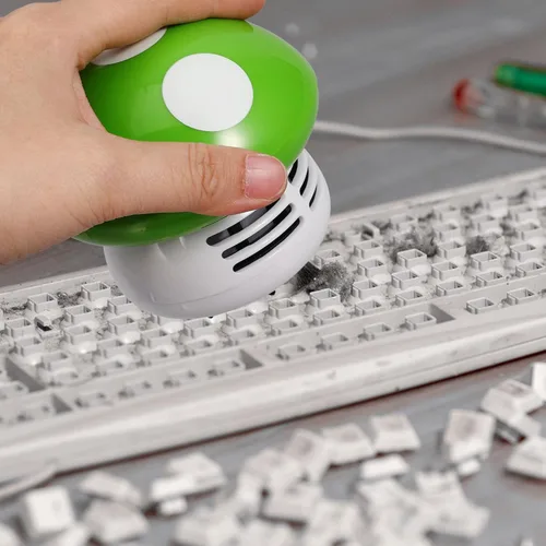Miniatura 5 de Aspirador de escritorio de hongos Aspirador de escritorio Mini en forma de hongo Aspirador de polvo de mesa Aspirador de esquina portátil Pequeña