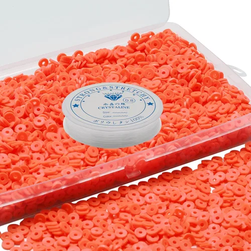 Miniatura 31 de 4000 cuentas de arcilla para hacer pulseras, espaciador de polímero, plano para manualidades, joyas, collares, aretes, kit de fabricación de aretes
