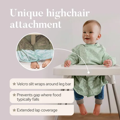 Miniatura 2 de Premium Baby Led Weaning Bib - Full Coverage with Lap Protection - Water-Resistant Long Sleeve Smock