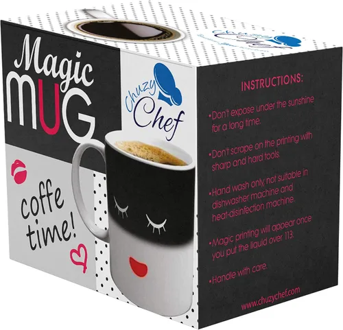 Miniatura 2 de Magic Mug - Taza mágica que cambia de color con el calor. Taza única de cerámica para té o café ,de 12 onzas. Idea para el cumpleaños de mamá, papá