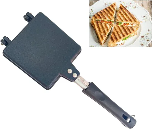Miniatura 3 de Sandwichera de gas para estufa, tostadora de sándwich antiadherente, prensa de sándwich portátil para estufa de gas, fácil de usar y limpiar