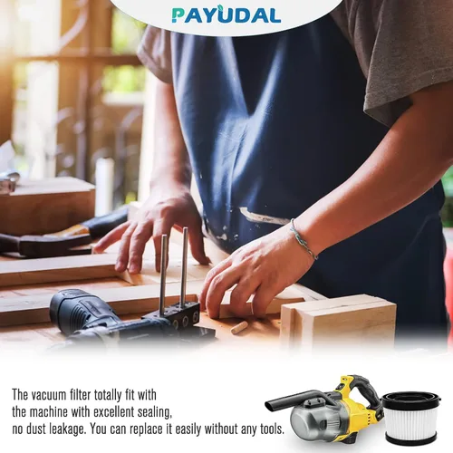 Miniatura 7 de 2 paquetes de filtros HEPA DCV501HB DCV5011H de repuesto. Compatible con filtros de aspiradora inalámbrica de mano DEWALT 20V. En comparación