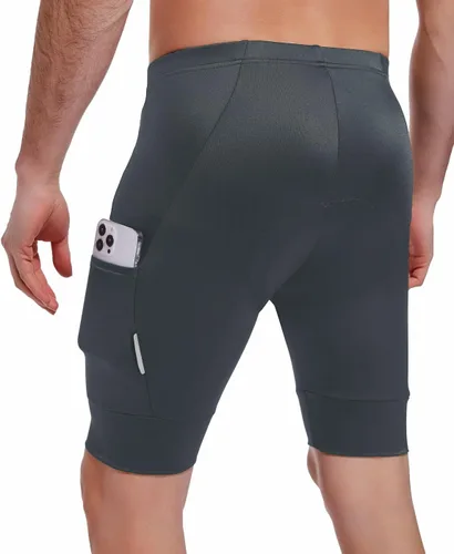 qualidyne Pantalones cortos de ciclismo para hombre, con acolchado 4D, pantalones cortos de ciclismo para ciclismo en carretera, UPF 50+, bolsillos