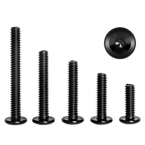 Miniatura 12 de Tornillos de cabeza plana de 1/4-20 x 1-1/4 pulgadas, tornillos de conector avellanados, acero inoxidable 18-8 (304), óxido negro, totalmente
