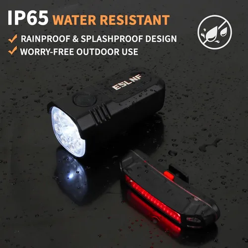 Miniatura 5 de Bike Light for Night Riding, 2000LM/1000LM Bicycle Headlight & Taillight, Multiple Modes,3000mAh/2000mAh USB C Rechargeable Waterproof LED Bright