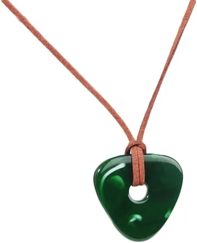 Miniatura 3 de Collar de piedra verde con llave de Coraline para Halloween, cosplay, disfraz de coralina, llavero negro, colgante de botón, cadena de suéter