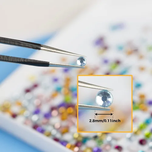 Miniatura 5 de Cuentas de Pintura de Diamantes de Imitación, Brocas de Arte con Cuentas para Pintura de Diamantes Accesorios y Herramientas, Diamantes de Imitación