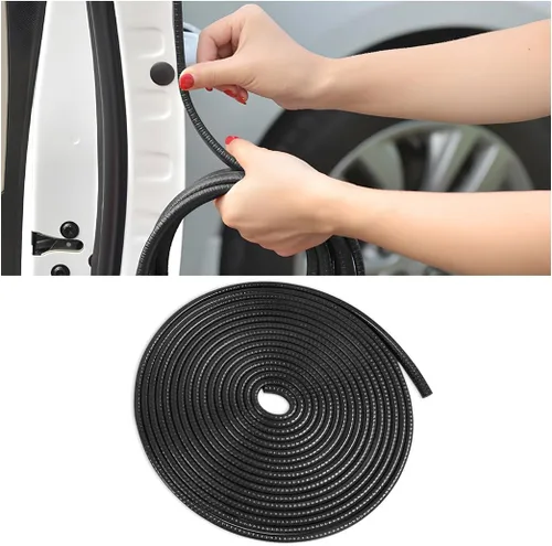 Osilly Protectores de borde de puerta de automóvil, sello de goma de 16 pies, borde de puerta de automóvil, protector de borde de puerta en forma de