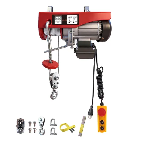 Miniatura 12 de Polipasto eléctrico, cabrestante eléctrico de 880 libras con control remoto inalámbrico, polipasto eléctrico de 110 V con control remoto, motor