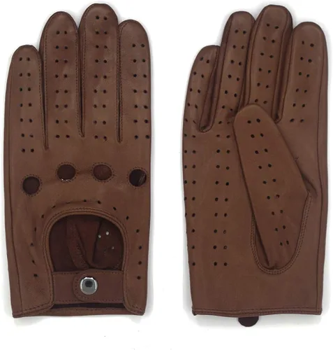 Miniatura 5 de Harssidanzar Guantes de conducción de piel de cordero para hombre GM026