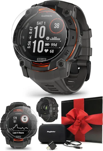 Miniatura 16 de PlayBetter Garmin Instinct 3 Alpine Rush AMOLED (citrino, 1.772 in) caja de regalo de reloj inteligente GPS para exteriores, linterna integrada