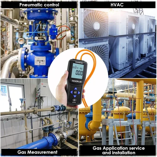 Miniatura 5 de Manómetro digital Manómetro Probador de presión de gas profesional 12 unidades seleccionables Manómetro diferencial Medidor de presión de aire HVAC