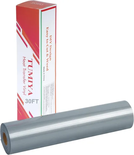 Miniatura 53 de TUMIYA Vinilo HTV - Vinilo de transferencia de calor de 12 pulgadas x 35 pies, vinilo dorado para planchar, rollo adhesivo brillante fácil de cortar