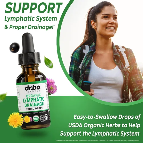 Miniatura 3 de Gotas de Suplementos de Drenaje Linfático - Gotas Líquidas Orgánicas de Apoyo Linfático para Limpieza con Equinácea, Suplemento de Apoyo del Sistema