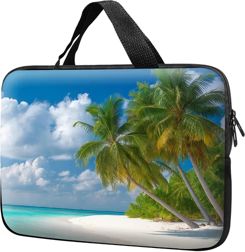 Miniatura 11 de Funda para laptop con asa de 10 pulgadas, impermeable, diseño de lentes de sol de alpaca, funda para computadora compatible con MacBook Air, Pro