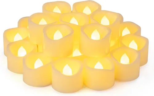 Miniatura 11 de 24 PCS Velas de Té que Cambian de Color Lentamente Operadas con Batería, Luces de Té Eléctricas Coloridas Parpadeantes sin Llama, Velas Votivas LED