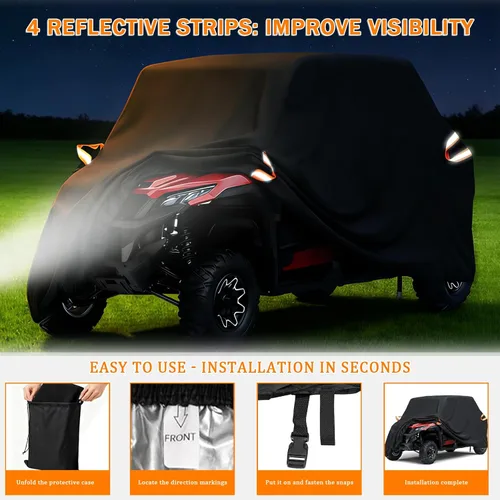 Miniatura 6 de UTV Cover Waterproof Heavy Duty for CFMoto UForce 800 2014-2020, 2-6 Seater All Weather Side by Side Cover Outdoor Storage All-Season Dust Protection