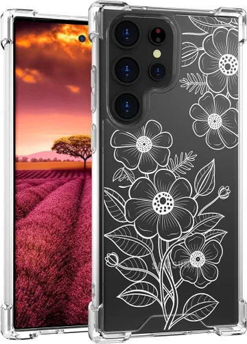 Miniatura 71 de Compatible con Samsung Galaxy S23 - Funda transparente para mujeres y niñas, diseño transparente (formas geométricas de arte abstracto)