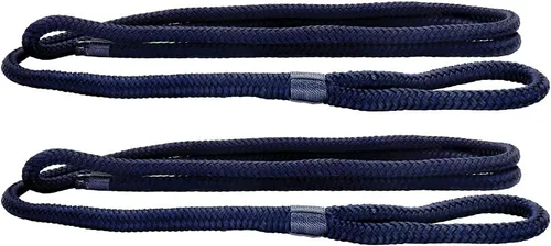 Miniatura 7 de Extreme Max 3006.2168 BoatTector Premium Línea de Guardabarros de Nailon de Doble Trenza Paquete de Valor de 2 - 3/8" x 6', Negro