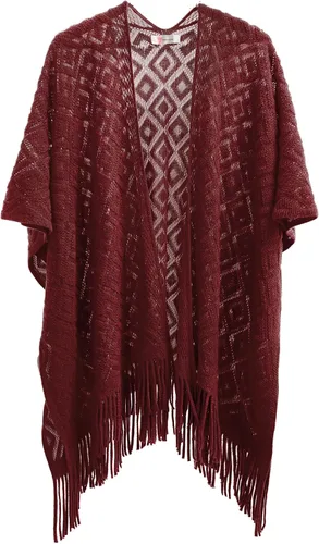 Miniatura 18 de Soul Young - Chal de punto para mujer, poncho con flecos y capa