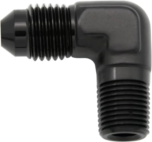 Miniatura 13 de Adaptador de tubo de manguera de combustible de aluminio recto 16AN acampanado a 3/4" NPT macho Unión de rosca negro
