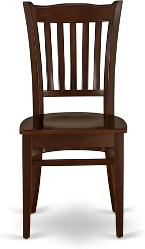 Miniatura 12 de East West Furniture ANGR3-MAH-W - Juego de comedor de 3 piezas para espacios pequeños que contiene una mesa de comedor redonda con pedestal y 2
