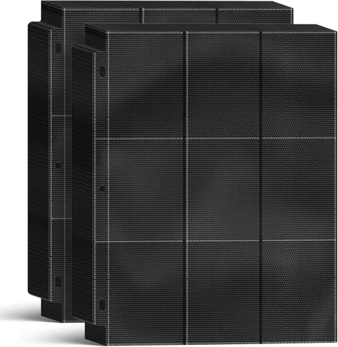 Miniatura 13 de Carpeta de 900 bolsillos con fundas para tarjetas de intercambio, fundas para tarjetas de béisbol compatibles con tarjetas deportivas de tamaño Negro