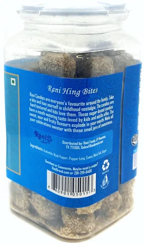 Miniatura 4 de Rani Hing (Asafetida) Bites - Bocados sellados al vacío, parte superior fácil de abrir, recipiente resellable ~ Indian Tasty Treats Vegano Apto