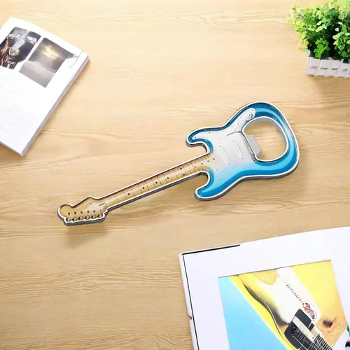 Miniatura 3 de Abridor de botellas de cerveza, 2 piezas, abridor de botellas en forma de guitarra, regalo de guitarra, accesorios de cocina para bebedores, amantes