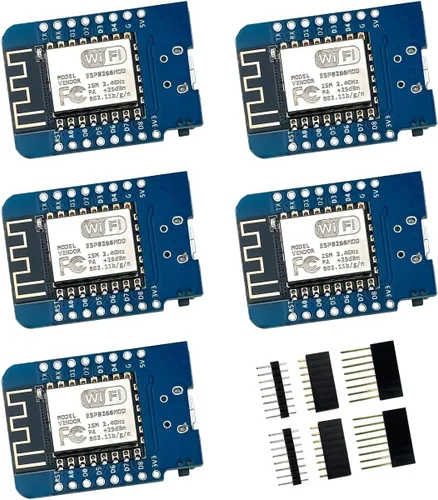 Hosyond 5 unids D1 Mini NodeMcu ESP8266 ESP-12F WiFi Módulo Desarrollo Junta Compatible con Arduino/WeMos D1 Mini