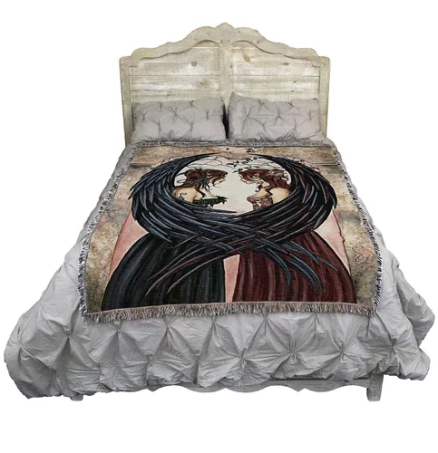 Miniatura 2 de Pure Country Weavers Amy Brown - Manta de hadas de las hermanas – Tapiz de regalo de fantasía tejida de algodón – Fabricado en los Estados Unidos